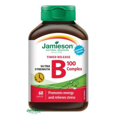JAMIESON B-komplex 100 mg s postupným uvolňováním 60 tbl.